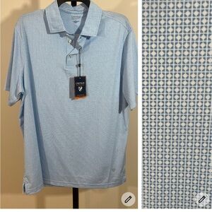 Nwt Cremieux mens large blue performance polo shirt